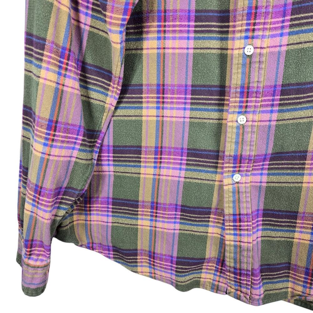 Ralph Lauren Shirt Mens XXL Green Plaid Button Up Flannel Cotton Classic Fit - Picture 5 of 12